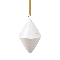 Villeroy & Boch Colgante de Navidad Winter Glow double cone, Blanco-beige BlancoBeige
