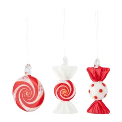 Discount Bloomingville Colgantes decorativos Festive 3 piezas, Rojo