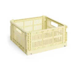 Outlet HAY Colour Crate M Square 29,5x29,5 cm, Light yellow Amarillo
