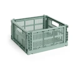 New HAY Colour Crate M Square 29,5x29,5 cm, Sage green Verde