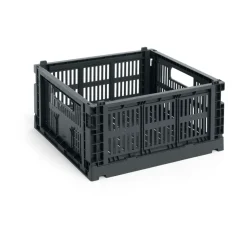 Sale HAY Colour Crate M Square 29,5x29,5 cm, Charcoal Negro