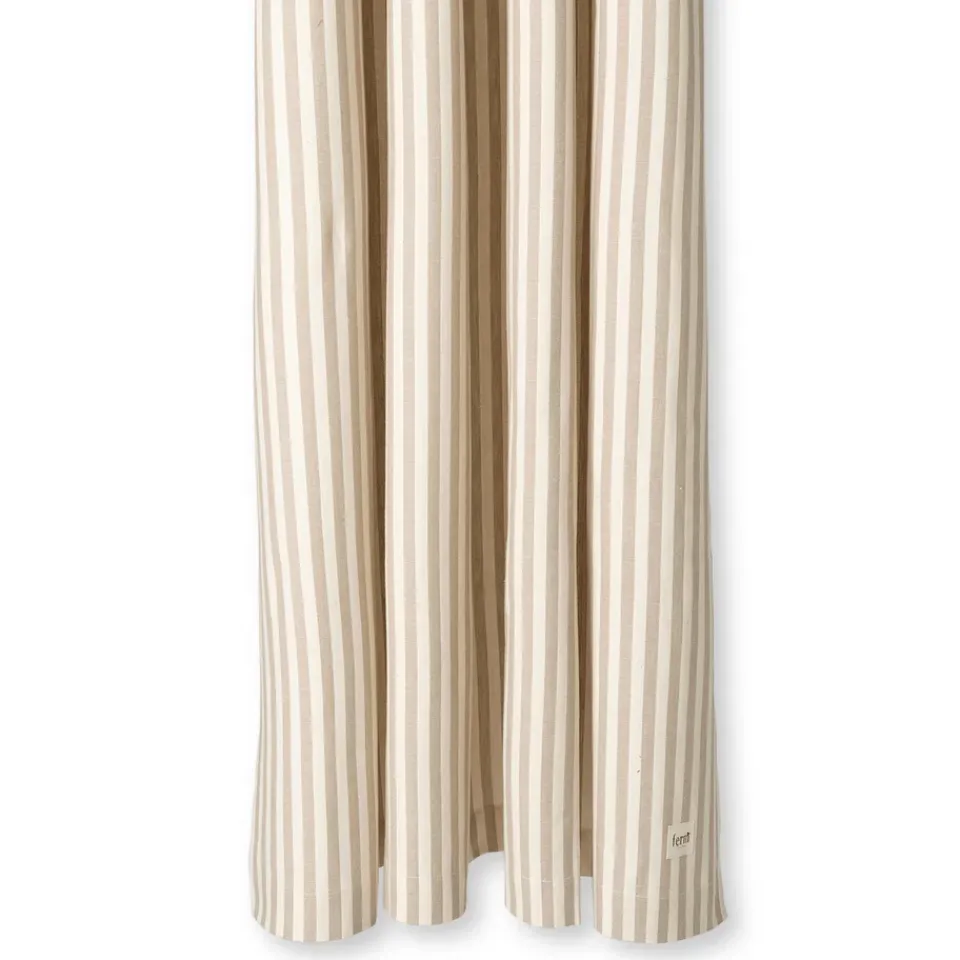 Sale Ferm Living Cortina de baño Chambray, Sand-off white BeigeBlanco