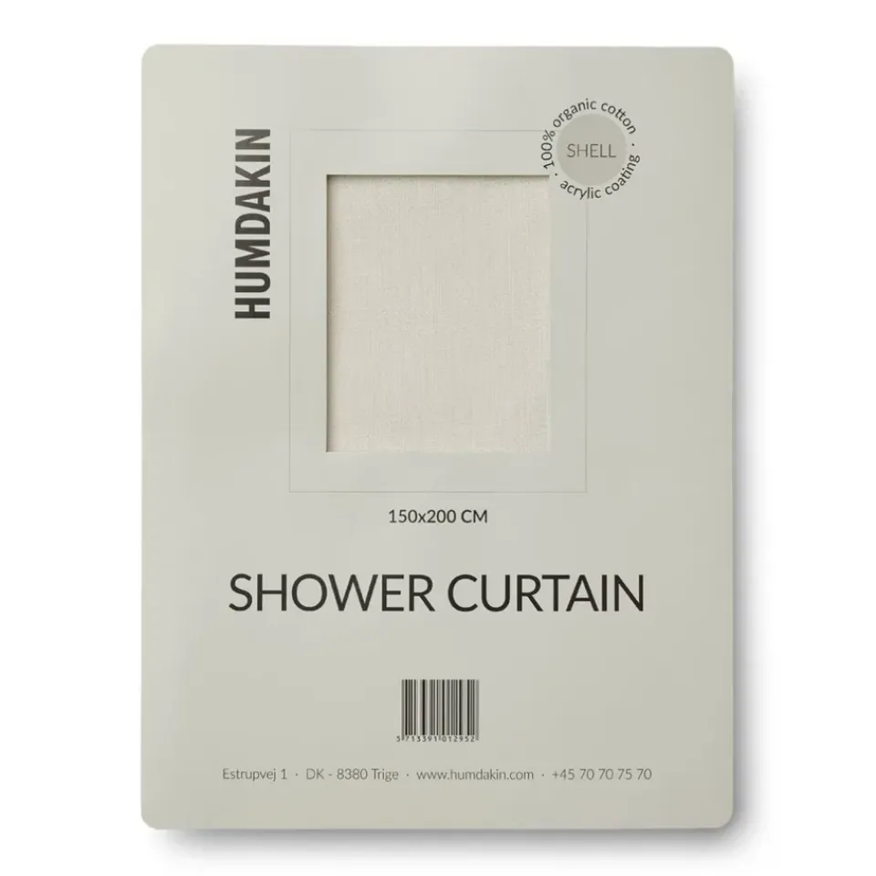 Humdakin Cortina de baño 150x200 cm, Shell Beige