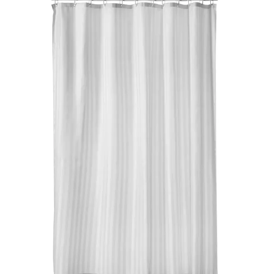 Etol Design Cortina de baño Jacquard , 180x200 cm Blanco