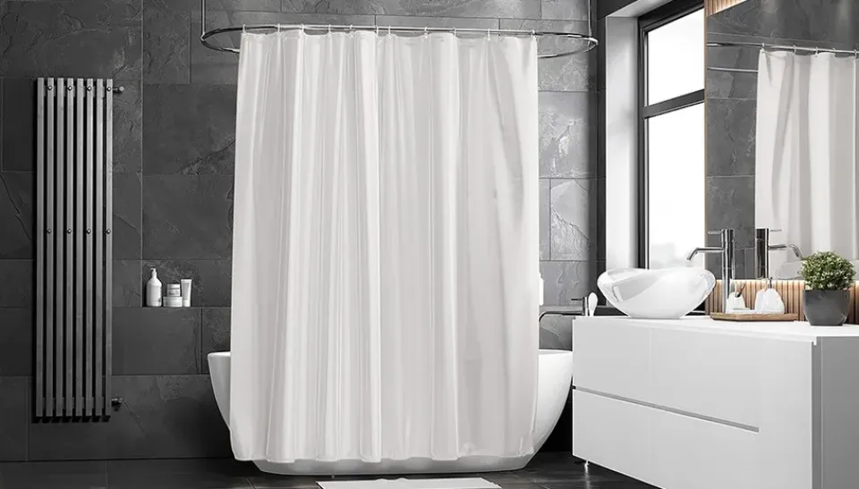 Discount Etol Design Cortina de baño Match 200x240 cm (extra alta), Blanco