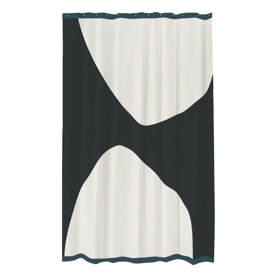 Discount Mette Ditmer Cortina de baño Rock 150x200 cm, Black NegroBlanco