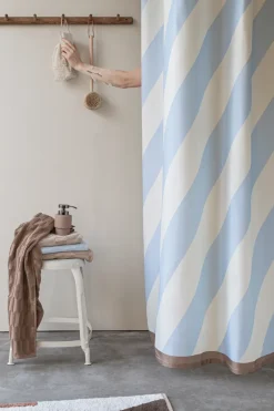 Best Mette Ditmer Cortina de ducha Diagonal 150x200 cm, Light blue Azul