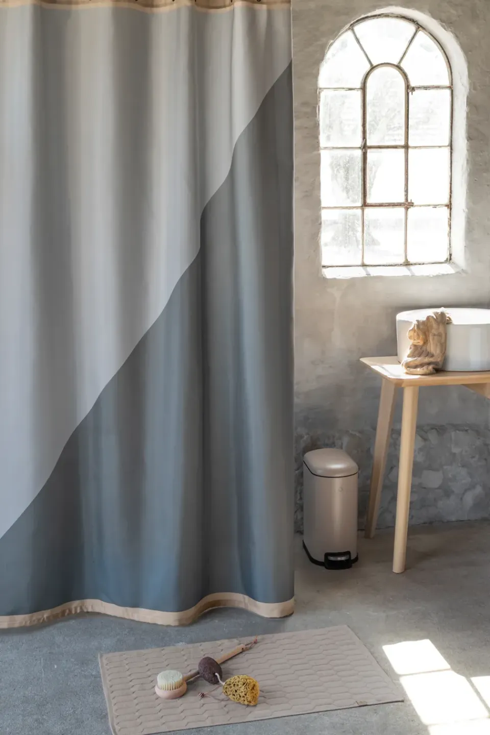 Discount Mette Ditmer Cortina de ducha Duet 150x200 cm, Gris