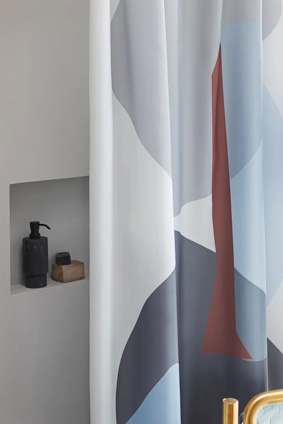 Mette Ditmer Cortina de ducha Gallery 150x200 cm, Light grey Gris