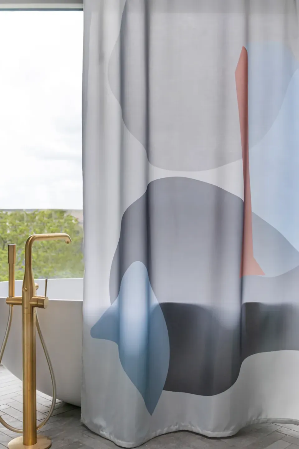 Mette Ditmer Cortina de ducha Gallery 150x200 cm, Light grey Gris