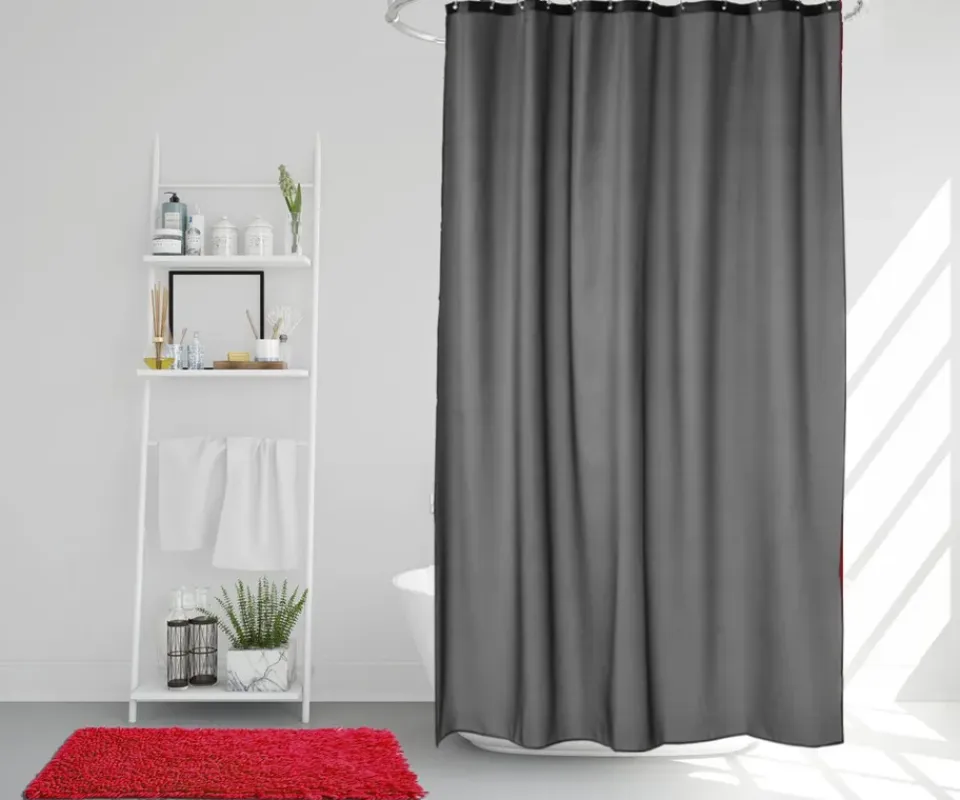 New Etol Design Cortina de ducha Match 200 x 240 cm, extra alto (grafito) Gris