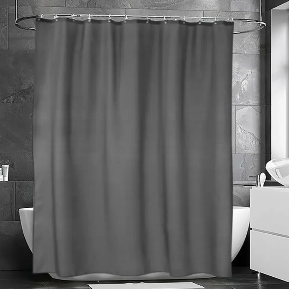 New Etol Design Cortina de ducha Match 200 x 240 cm, extra alto (grafito) Gris