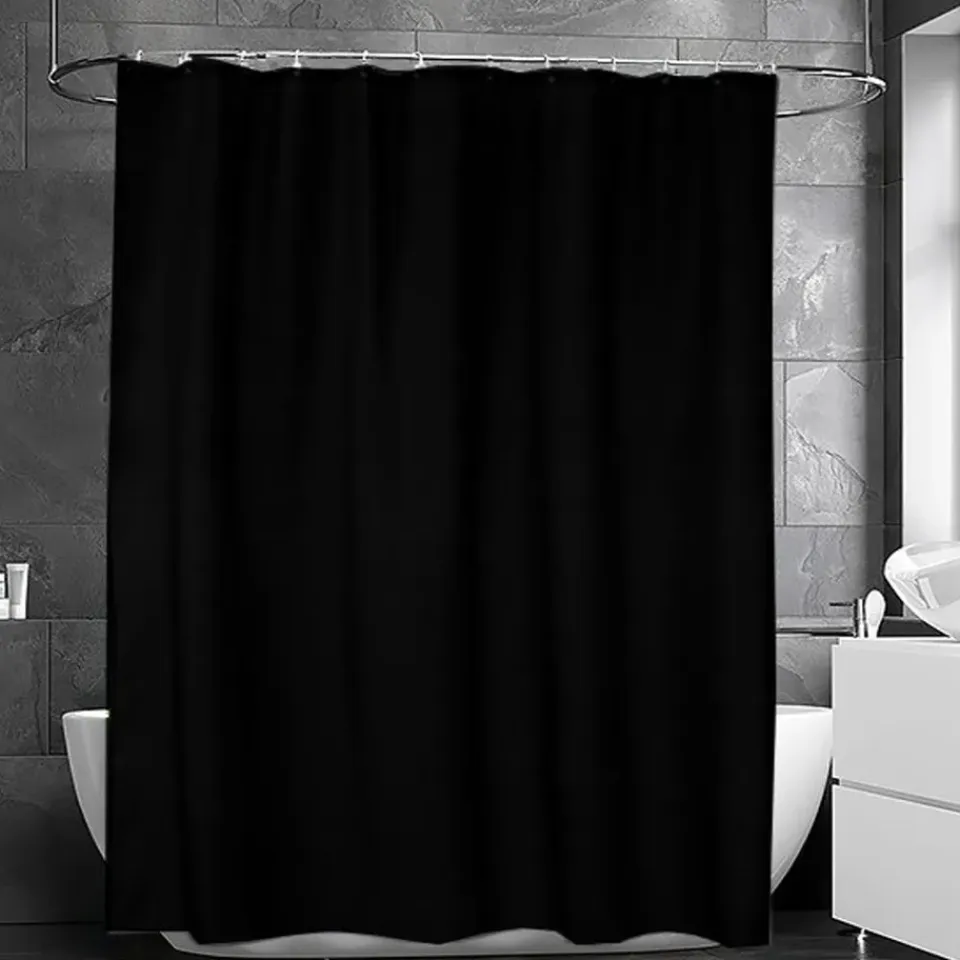 Best Etol Design Cortina de ducha Match, Negro