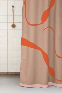 Discount Mette Ditmer Cortina de ducha Nova Arte 150x200 cm, Latte-orange BeigeNaranja