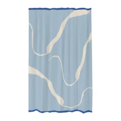 Best Mette Ditmer Cortina de ducha Nova Arte 150x200 cm, Light blue-off-white AzulBlanco