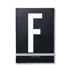 New Design Letters Cuaderno de notas , F Negro
