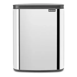 Best Brabantia Cubo de basura Bo 12 L, Acero cepillado brillante Plateado