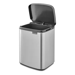 Outlet Brabantia Cubo de basura Bo 7 L, Acero cepillado mate Azul