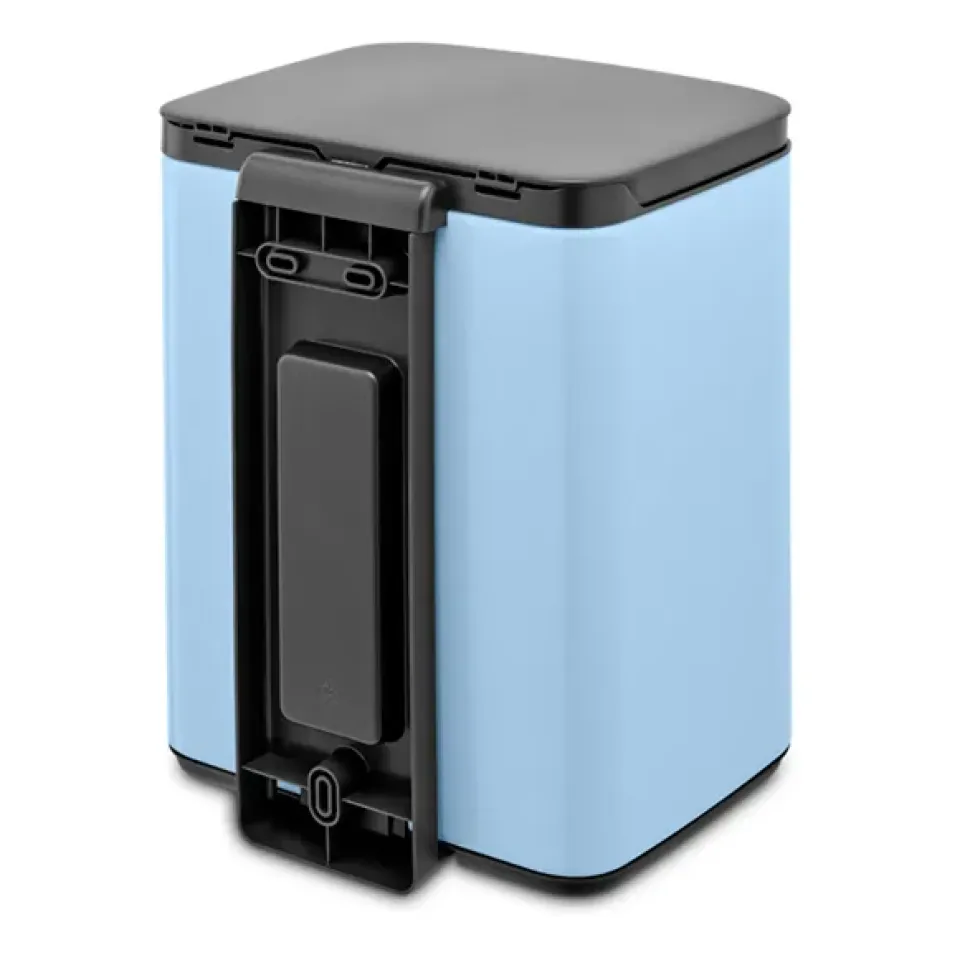 Clearance Brabantia Cubo de basura Bo 7 L, Dreamy Blue Plateado