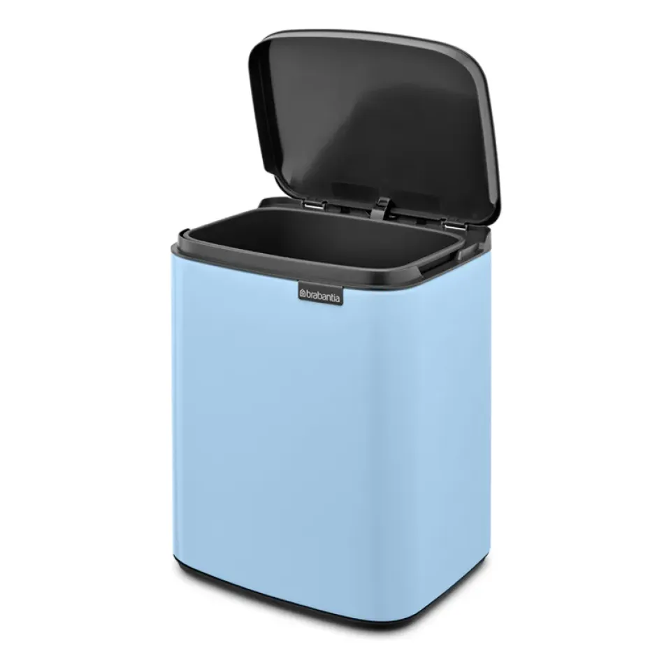 Clearance Brabantia Cubo de basura Bo 7 L, Dreamy Blue Plateado