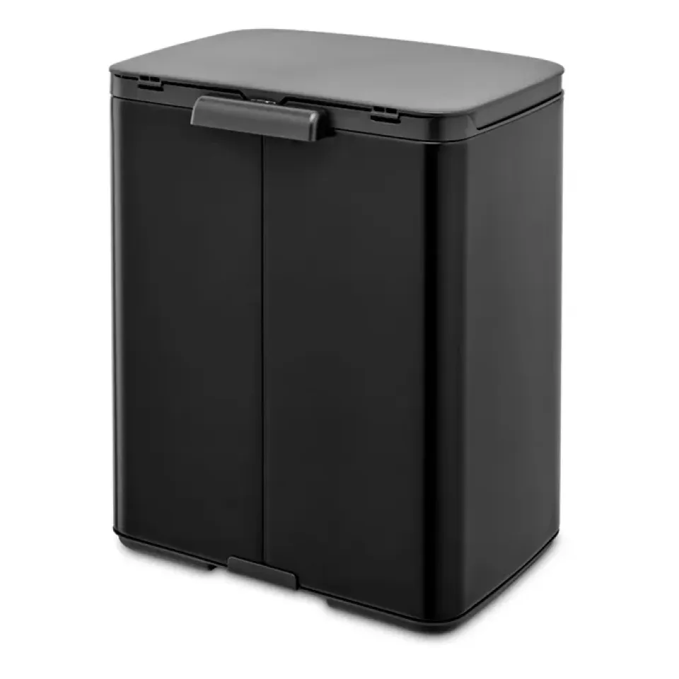 Best Brabantia Cubo de basura Bo 12 L, Matte black Gris