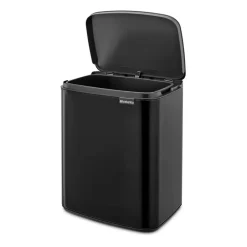 Best Brabantia Cubo de basura Bo 12 L, Matte black Gris