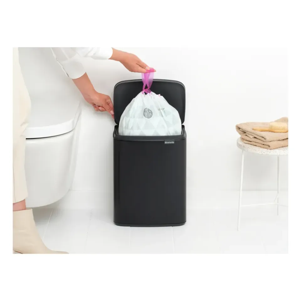 Best Brabantia Cubo de basura Bo 12 L, Matte black Gris