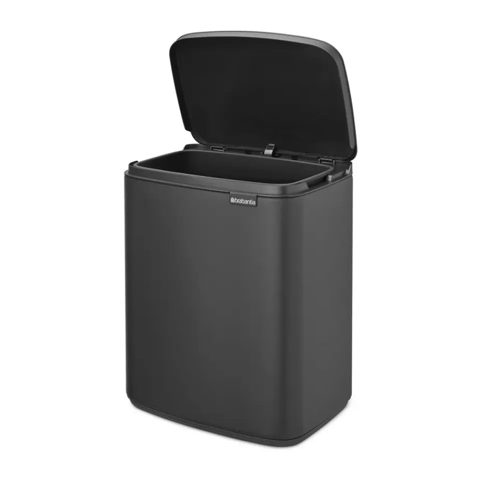 Hot Brabantia Cubo de basura Bo 12 L, Mineral Infinite Grey Gris