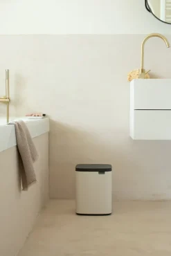Best Brabantia Cubo de basura Bo 7 L, Soft Beige Marrón
