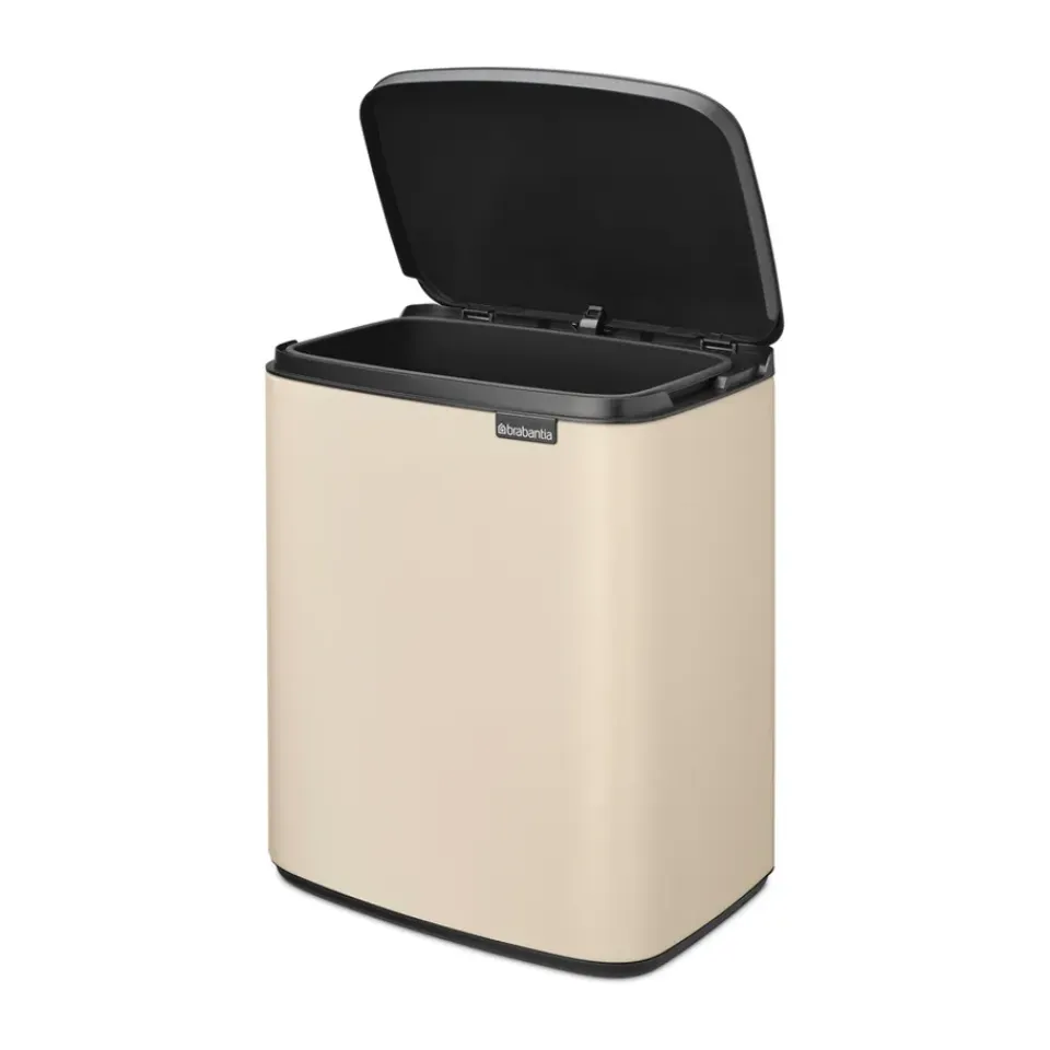 Clearance Brabantia Cubo de basura Bo 12 L, Soft Beige Marrón