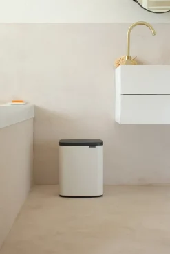 Clearance Brabantia Cubo de basura Bo 12 L, Soft Beige Marrón