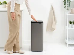 Hot Brabantia Cubo de basura Bo Touch Bin 30 L, Platino Gris