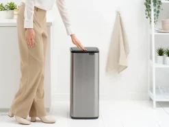 Best Brabantia Cubo de basura Bo Touch Bin 30 L, Acero mate antihuellas Plateado