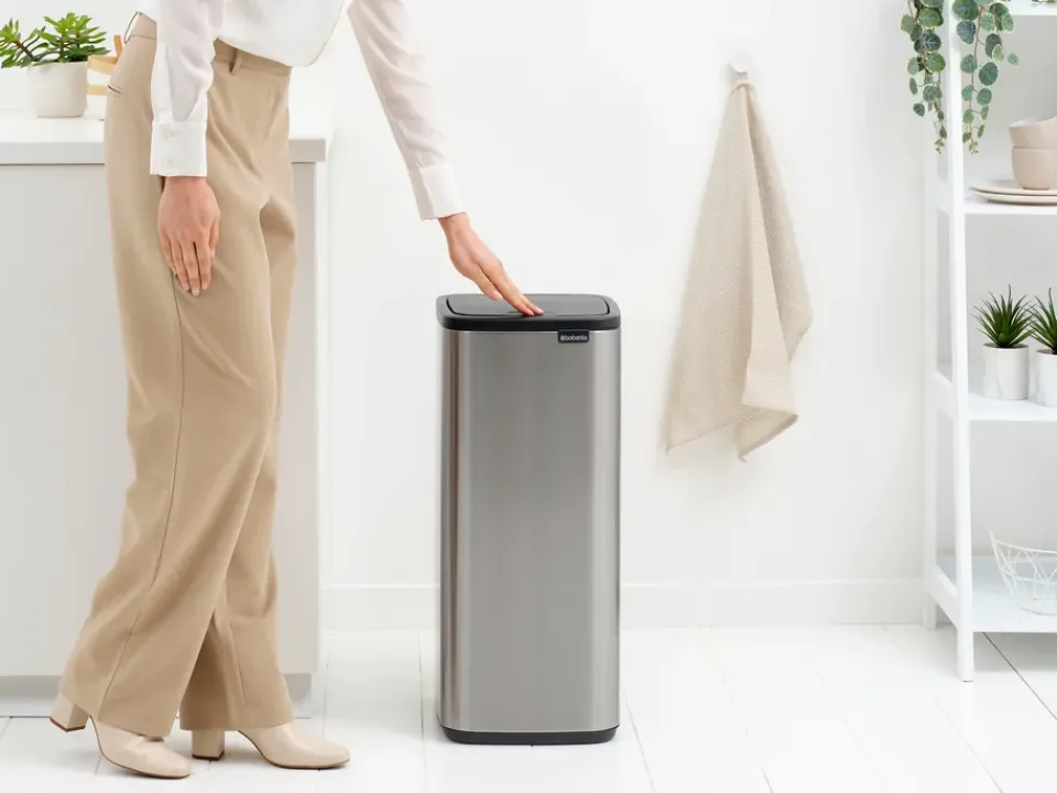 Best Brabantia Cubo de basura Bo Touch Bin 30 L, Acero mate antihuellas Plateado
