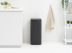 Brabantia Cubo de basura Bo Touch Bin 30 L, Mineral Infinite Grey Gris