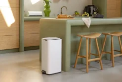 Hot Brabantia Cubo de basura con pedal Bo 30 L, Blanco