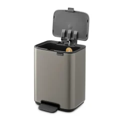 Best Brabantia Cubo de basura con pedal Bo 4 L, Platino Gris