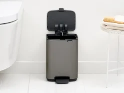Best Brabantia Cubo de basura con pedal Bo 4 L, Platino Gris