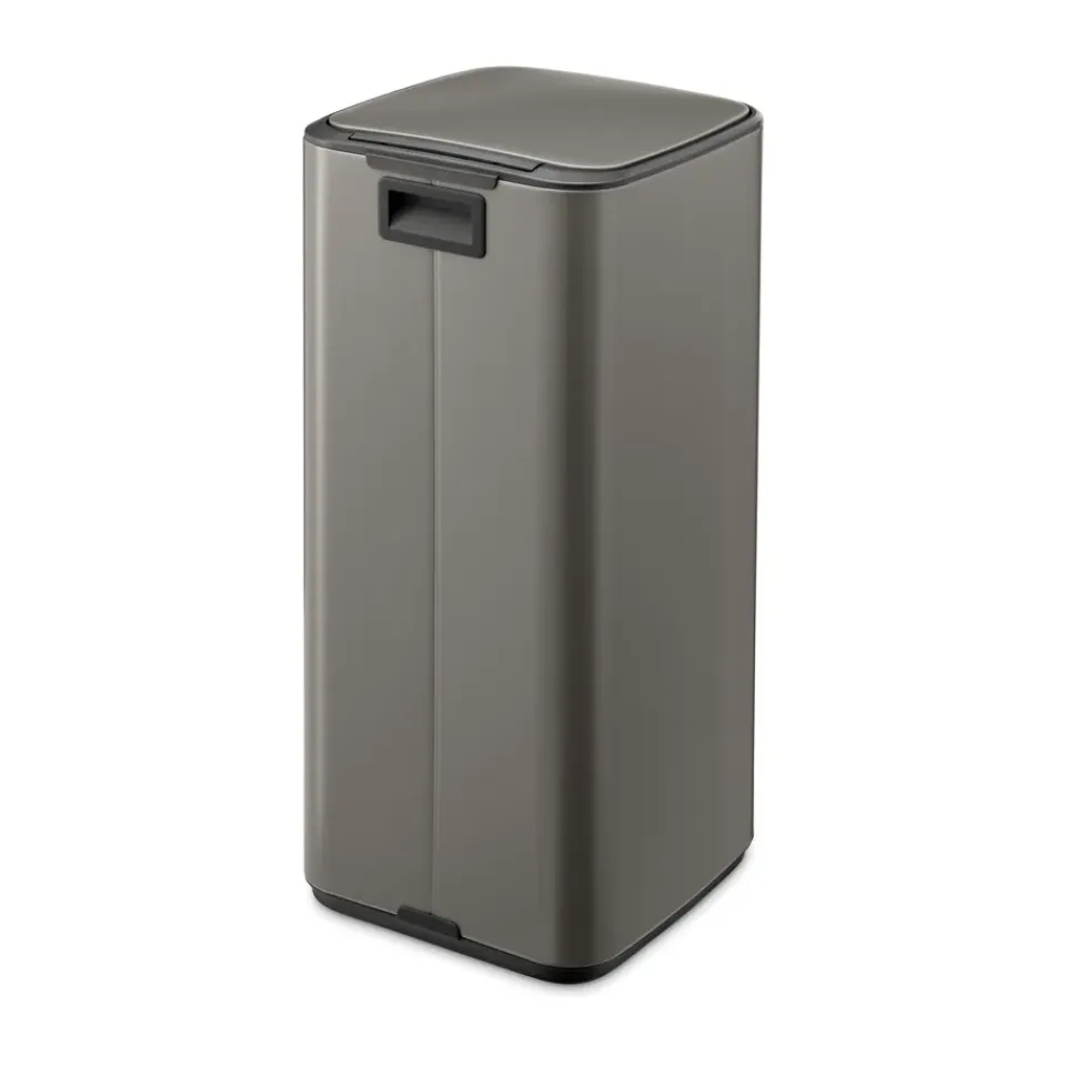 New Brabantia Cubo de basura con pedal Bo 30 L, Platino Gris