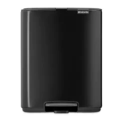 Brabantia Cubo de basura con pedal Bo 12 L, mate Negro