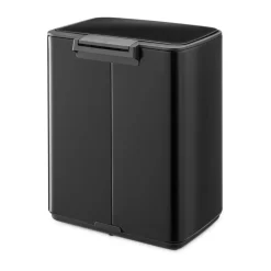 Brabantia Cubo de basura con pedal Bo 12 L, mate Negro
