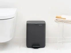 Best Brabantia Cubo de basura con pedal Bo 7 L, Mineral Infinite Grey Gris