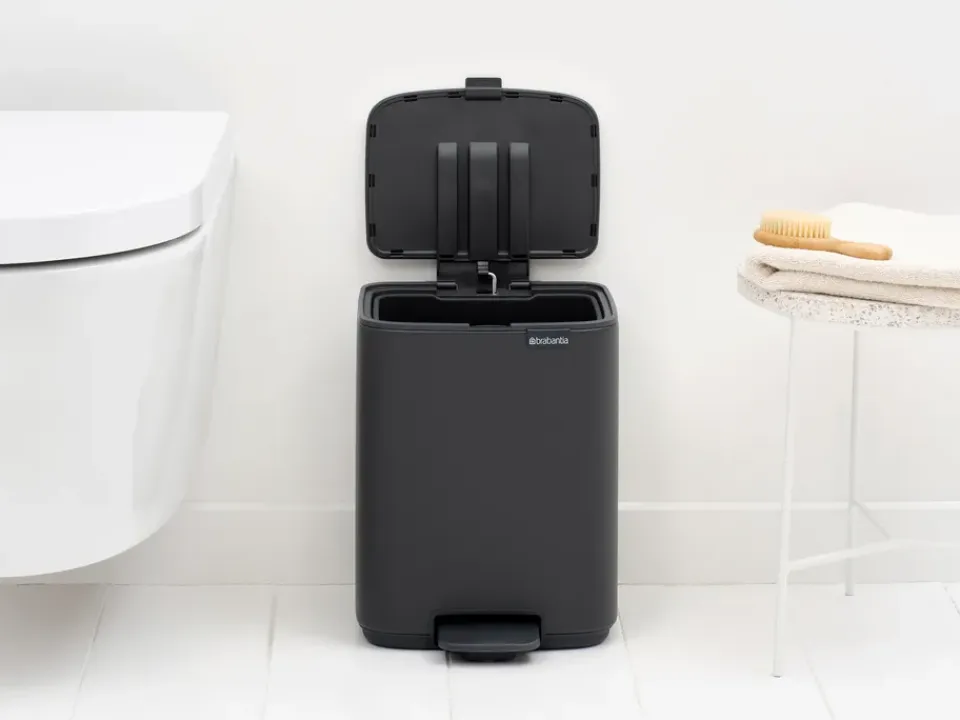 Best Brabantia Cubo de basura con pedal Bo 7 L, Mineral Infinite Grey Gris
