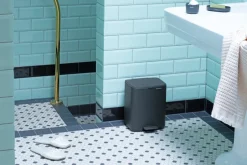 Best Brabantia Cubo de basura con pedal Bo 7 L, Mineral Infinite Grey Gris