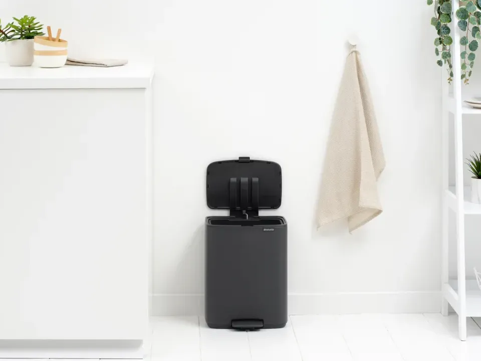 Discount Brabantia Cubo de basura con pedal Bo 12 L, Mineral Infinite Grey Gris