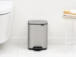 Sale Brabantia Cubo de basura con pedal Bo 4 L, Acero mate antihuellas Plateado