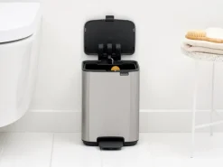 Sale Brabantia Cubo de basura con pedal Bo 4 L, Acero mate antihuellas Plateado