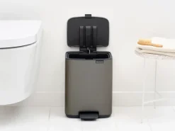 Outlet Brabantia Cubo de basura con pedal Bo 7 L, Platino Gris