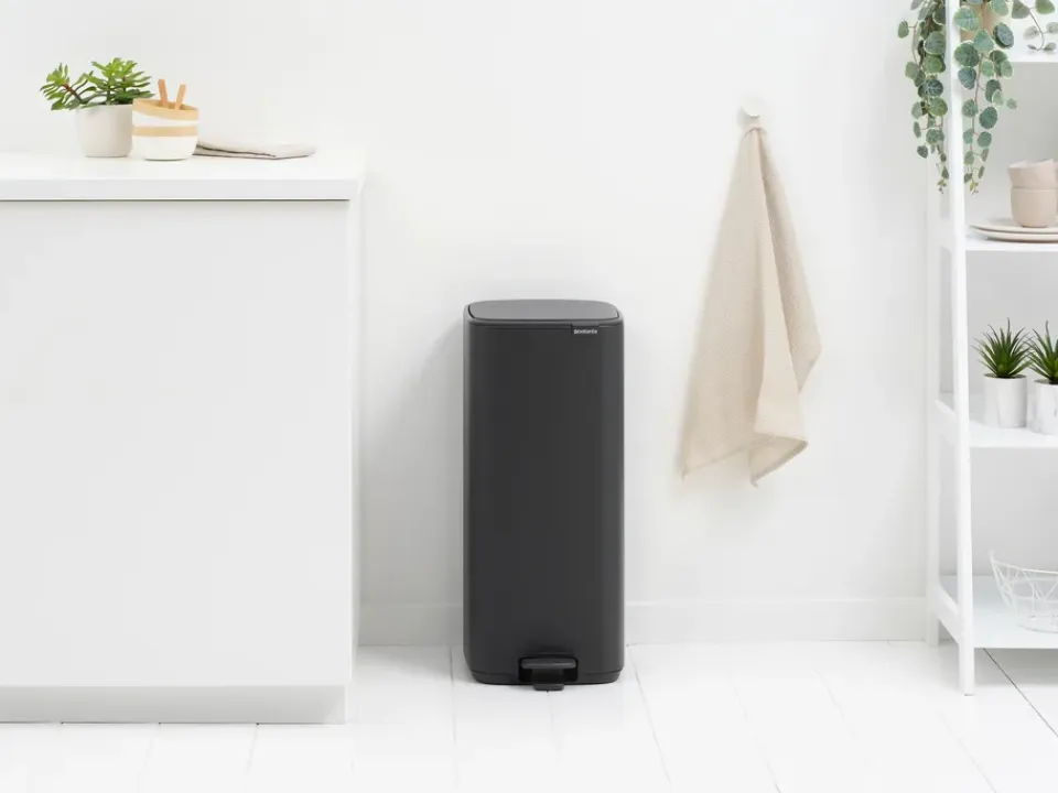 Best Brabantia Cubo de basura con pedal Bo 30 L, Mineral Infinite Grey Gris