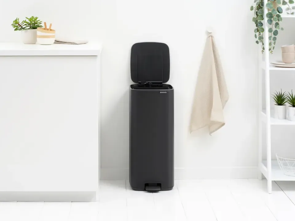 Best Brabantia Cubo de basura con pedal Bo 30 L, Mineral Infinite Grey Gris